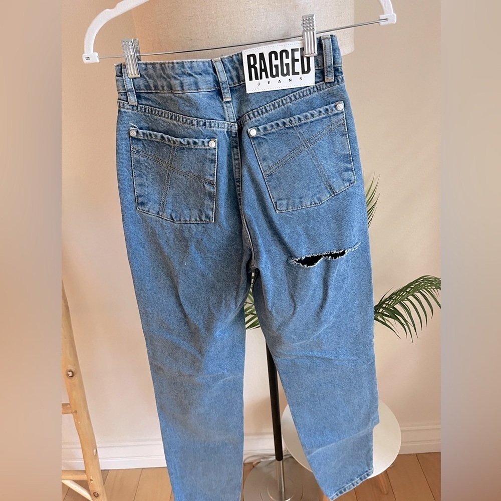 Ragged jeans size 24 but cut regular length. - Picture 3 of 5